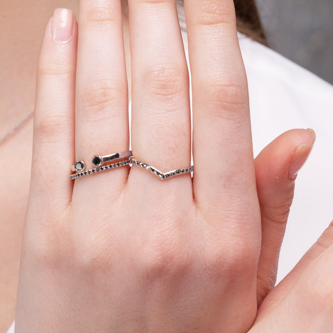 Open Bezel Diamond Ring - Khloe No. 3